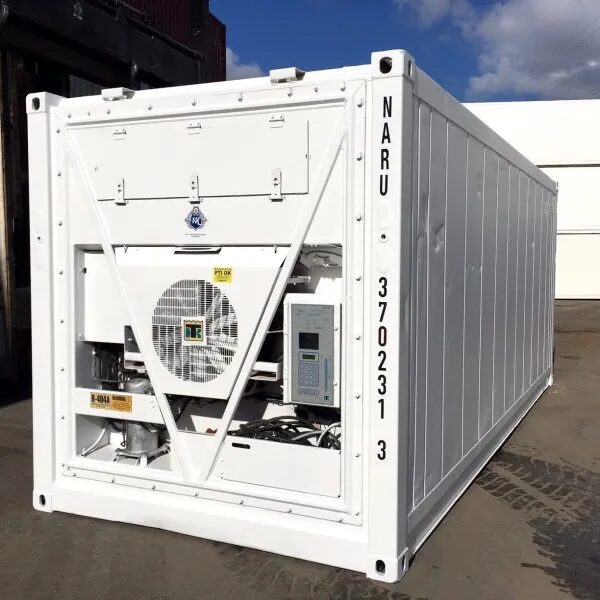 Refrigerated 20ft reefer container with cooling unit and control panel